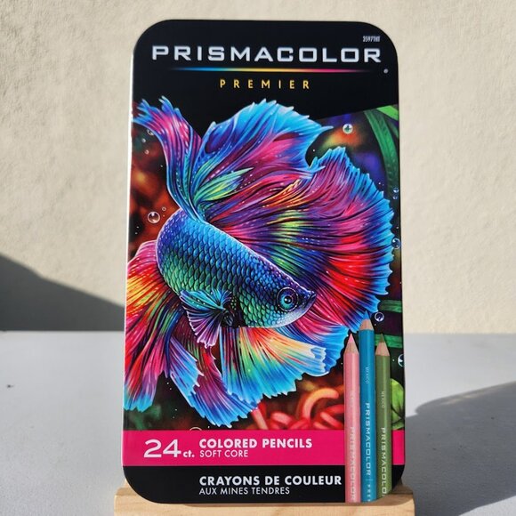 NEW Prismacolor Premier Colored Pencils Soft Core 24 Pack Art Supplies in a Tin - Picture 4 of 15